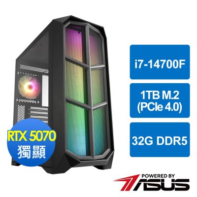 華碩B760平台[星痕鬥神]i7-14700F/32G/RTX 5070/1TB_M2