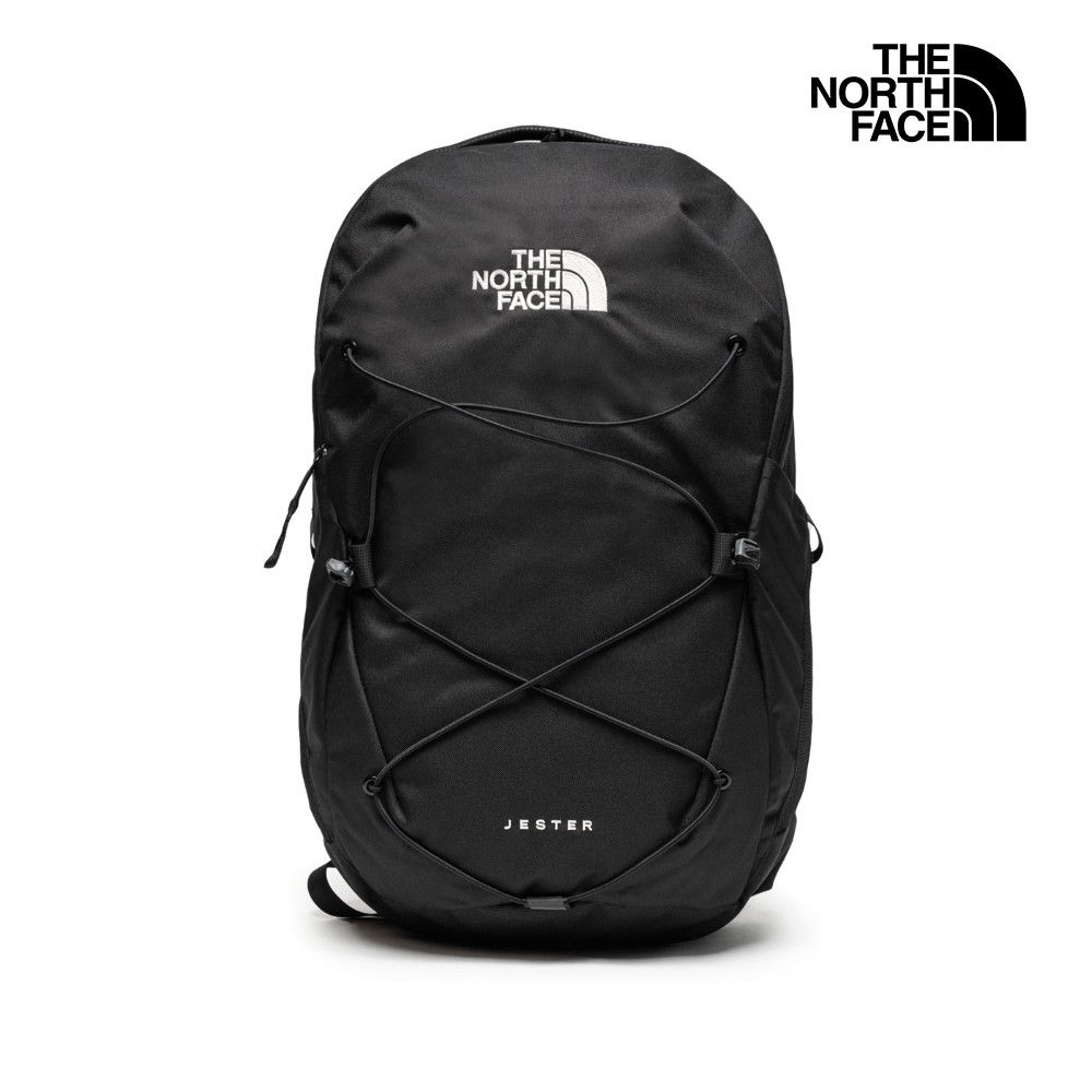 【The North Face 官方旗艦】 北面男女款黑色戶外休閒後背包｜3VXF4H0
