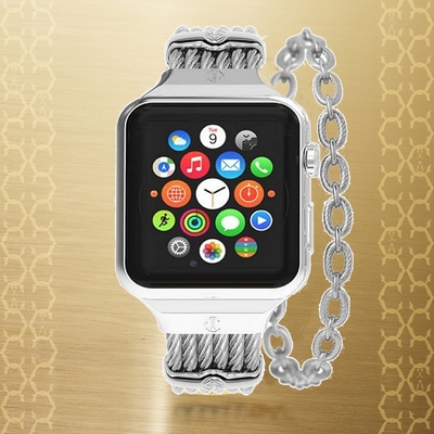 CHARRIOL夏利豪 預St-Tropez Apple Watch Band-蘋果鋼索錶帶 C6(AW.560.ST01/M)