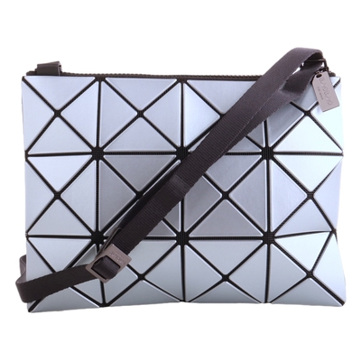 ISSEY MIYAKE  BAOBAO  幾何大方格3x4斜背扁包(星光藍)亮面