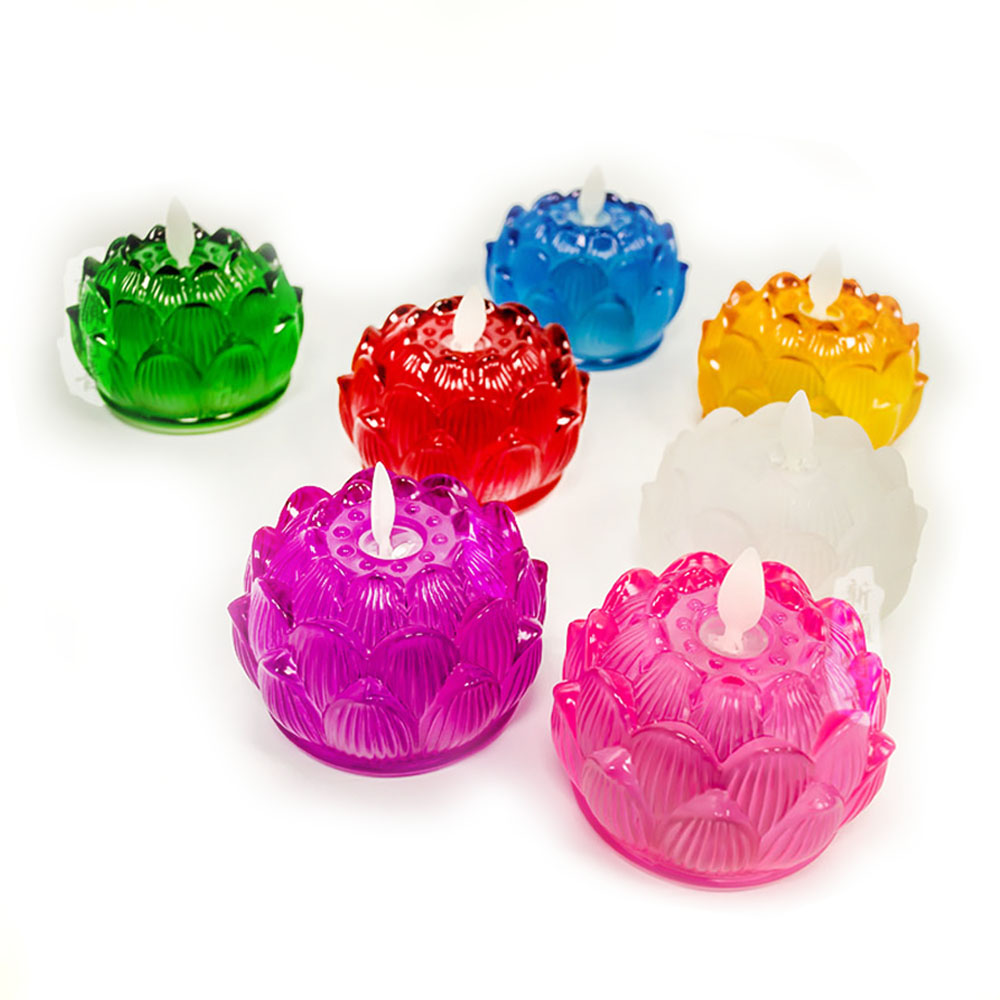 新韻琉璃心燈燭台電子蠟燭一對同色組(A010) | 蠟燭/祭祀燈| Yahoo購物中心