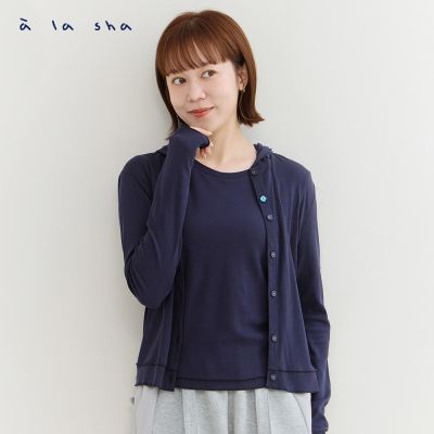 a la sha 木耳邊層次修身連帽外套