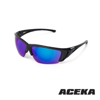 【ACEKA】SONIC 時尚潮流碳纖紋格運動太陽眼鏡 (含三組鏡片) 運動眼鏡 太陽眼鏡 墨鏡 抗UV400