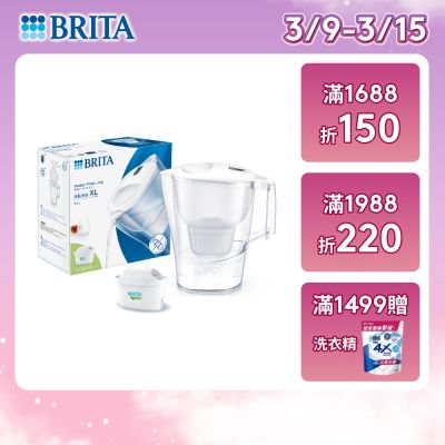 【BRITA官方】Aluna愛奴娜濾水壺 3.5L(含MAXTRA PRO濾芯 全效型x1)