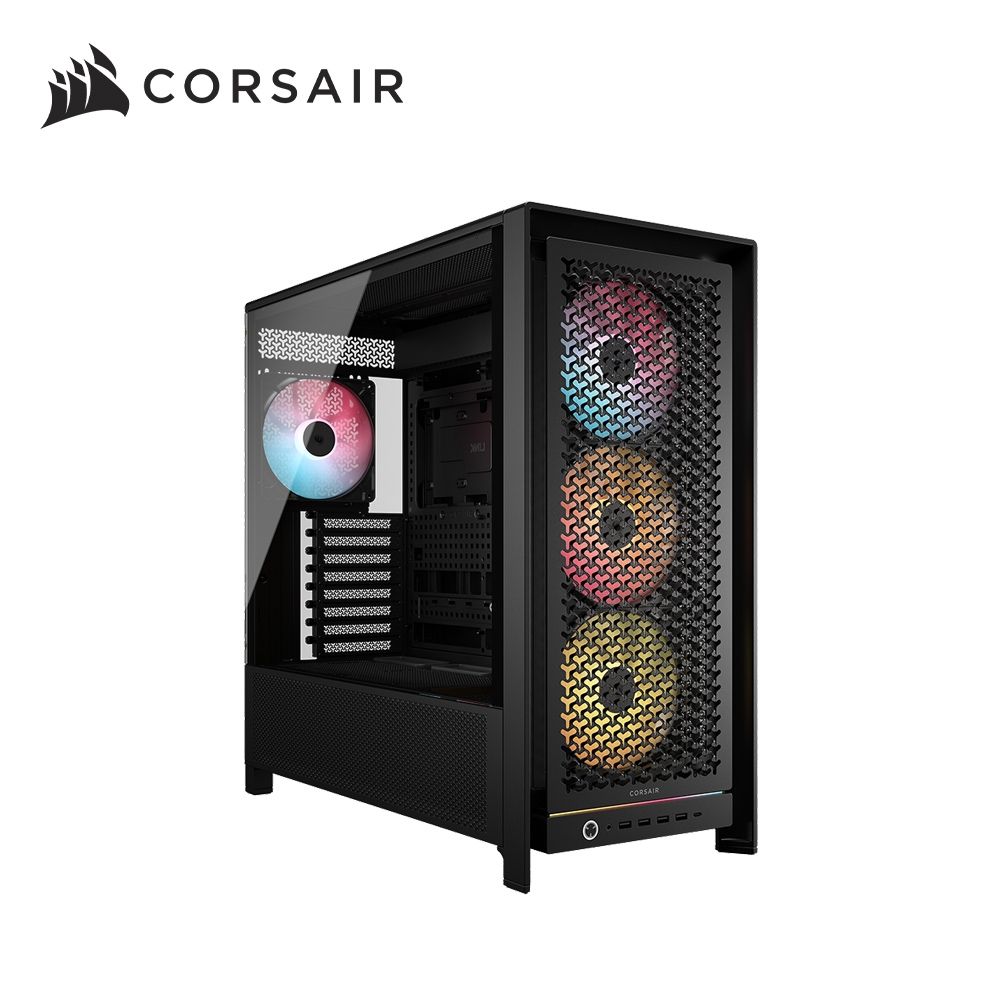 海盜船Corsair Frame 5000D RS 玻璃透側 模組化 E-ATX機殼【黑｜附RS140炫光風扇*4】