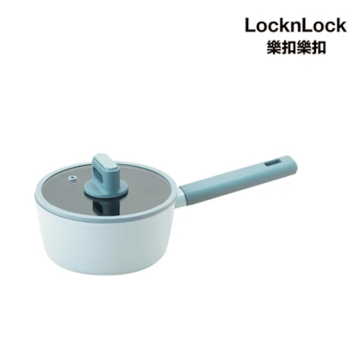 【樂扣樂扣 locknlock】ECO BLUE鍛造陶瓷不沾IH單柄湯鍋 18cm