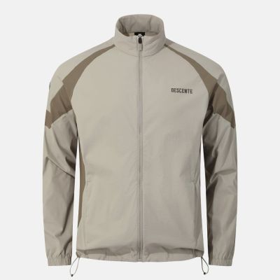 DESCENTE 外套 男 運動 立領防風外套 快排 MEN STAND COLLAR WIND BREAKER 米 SR121TWB33-BEIG