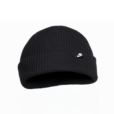 Nike Terra Beanie SC FUT365 L 黑色 反摺 小標Logo 毛帽 針織帽 HF0176-010