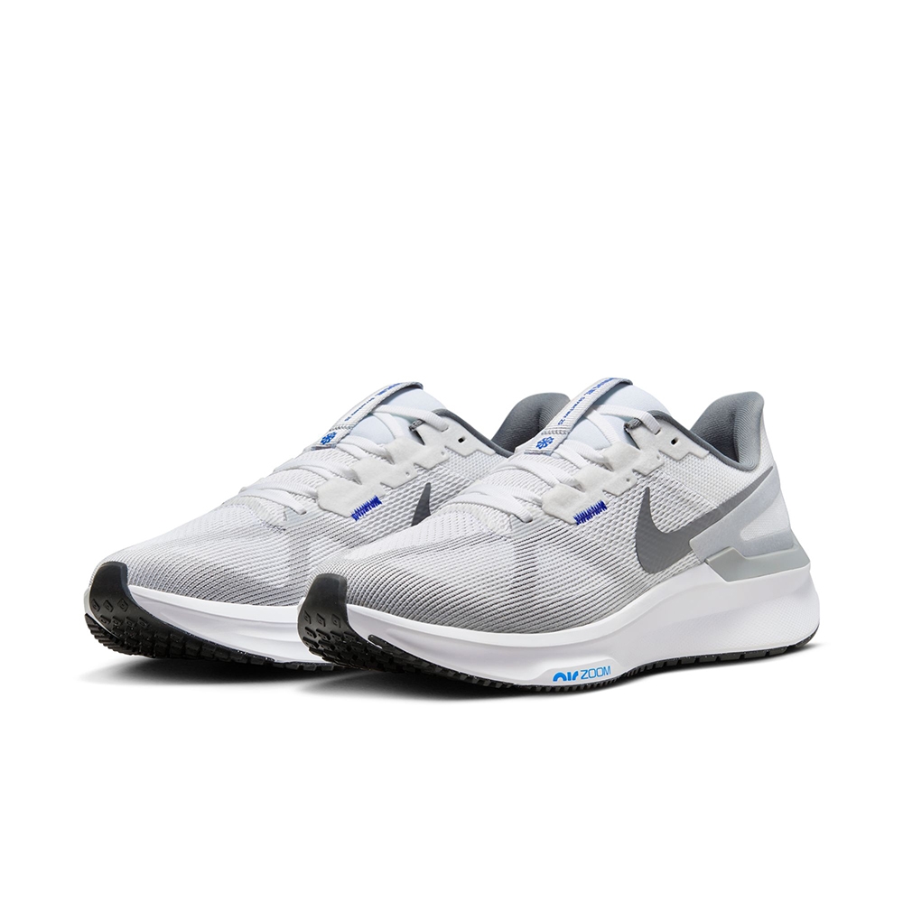 NIKE 慢跑鞋男鞋運動鞋緩震AIR ZOOM STRUCTURE 25 灰白DJ7883-111