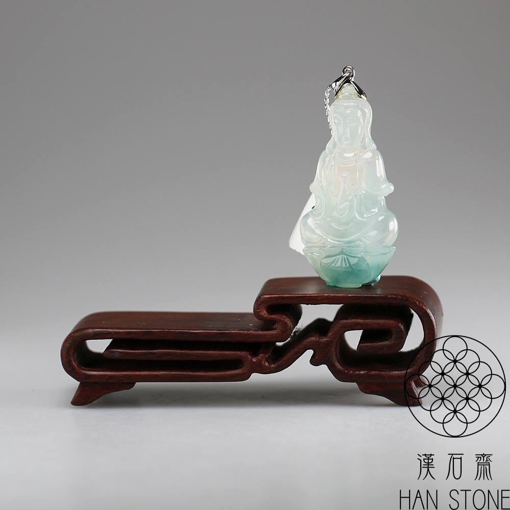 ■翡翠玉の神獣双池文硯■約6吋■天然石の鑑賞硯■黄布付属■（検）碧玉 □翡翠玉の神獣双池文硯□約6吋□天然石