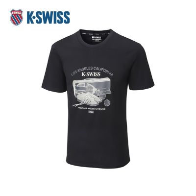K-SWISS 短袖T恤 26SS TEE 2 M 短上衣 男短袖上衣 黑色 1013683-008