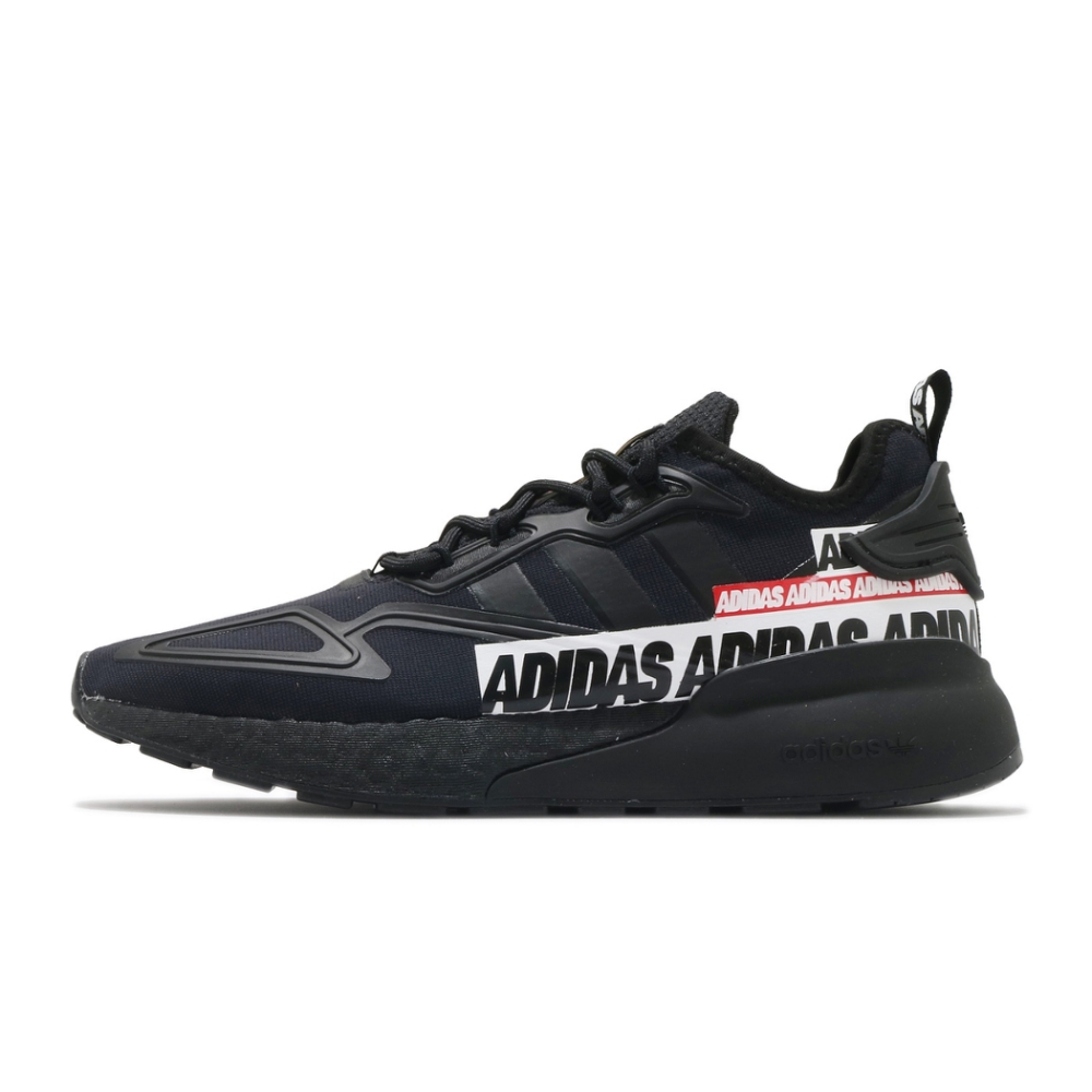 adidas 休閒鞋ZX 2K Boost 運動男鞋愛迪達舒適避震簡約球鞋穿搭黑白