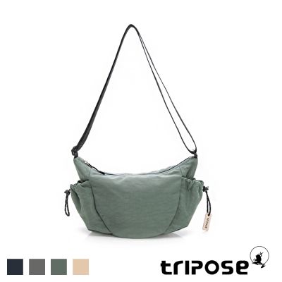 tripose MOVE微皺尼龍輕量雙側袋斜背包-小-多色