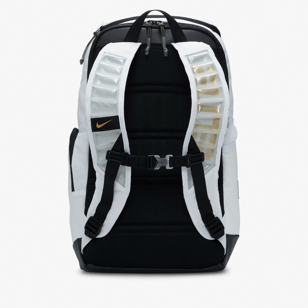 Nike 後背包Hoops Elite 白黑金男女款大容量包包運動包DX9786-100