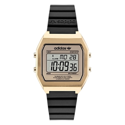 ADIDAS 愛迪達  DIGITAL TWO 經典復古電子錶款_AOST22075_金X黑_36mm