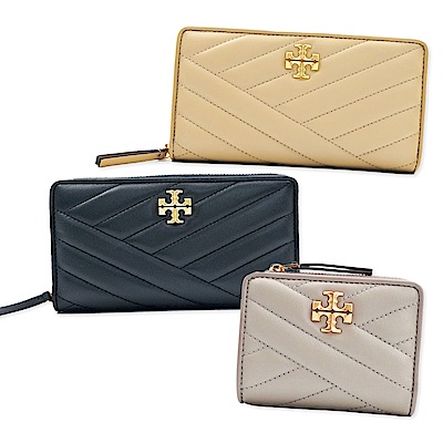 TORY BURCH Kira Chevron 羊皮拉鏈短夾/長夾 (多款均一價) 