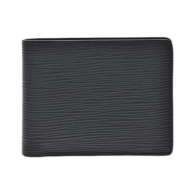 LOUIS VUITTON路易威登 【  Louis Vuitton 路易威登  】M60662 經典Multiple系列EPI水波紋皮革男用對折錢包短夾(黑色)