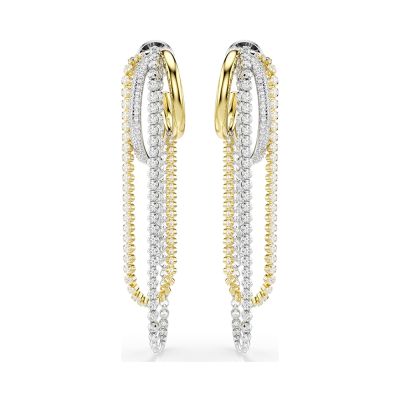 SWAROVSKI 施華洛世奇 Hyperbola 流動光影多層次大圈鋯石耳環 周年慶獻禮 送禮推薦 5749368