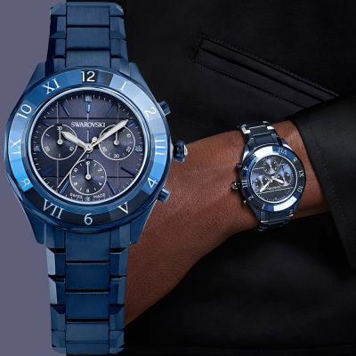 SWAROVSKI 施華洛世奇 Dextera 計時水晶圈手錶 中性錶 男錶 寵愛媽媽 送禮推薦-39mm 5715457