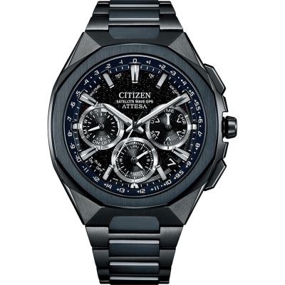 CITIZEN 星辰 ATTESA 系列 GPS衛星對時光動能腕錶 湛藍星空款 CC4106-74E
