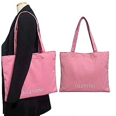 Valentino范倫鐵諾 玫瑰粉托特包