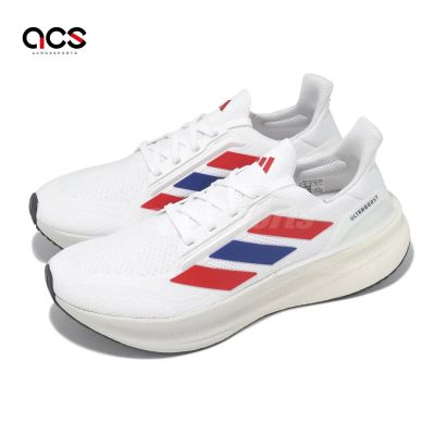 adidas 慢跑鞋 Ultraboost 5X 男鞋 白 藍 紅 BOOST 緩衝 運動鞋 愛迪達 JH9040