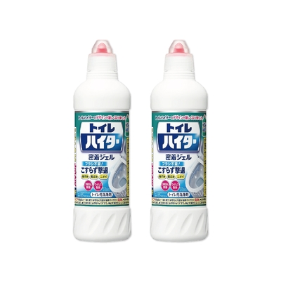 (2瓶超值組)日本KAO花王-免刷洗2分鐘瞬效除臭去漬鹼性黏稠凝膠浴室馬桶清潔劑500ml/白瓶