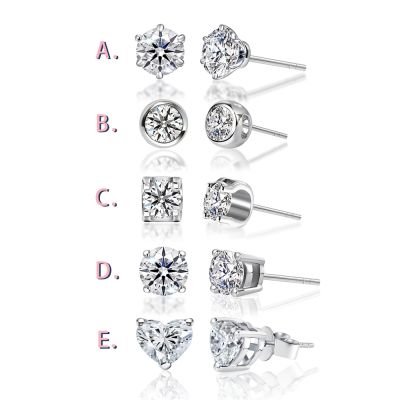 IS DIAMOND IGI 2克拉 D/VS1/鉑金台鑽石耳環-任選(培育鑽石)