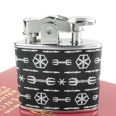 RONSON Standard系列-燃油打火機-野豬皮包覆-摩利支天款