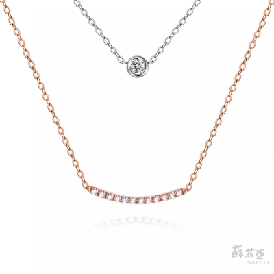 SOPHIA 蘇菲亞珠寶 - 任意依戀 14K雙色 鑽石套鍊