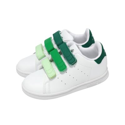 adidas 愛迪達 休閒鞋 Stan Smith CF I 小童 學步鞋 白 綠 魔鬼氈 史密斯 運動鞋 IE8123