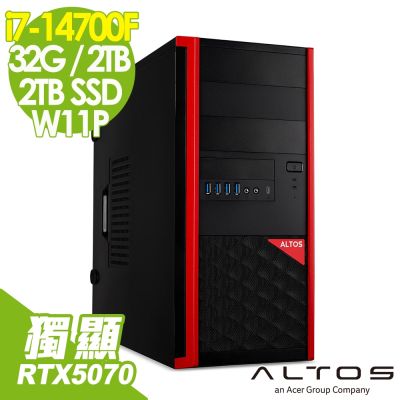 Acer 宏碁 Altos P150F8 高階商用工作站 (i7-14700F/32G/2TB+2TB SSD/RTX5070-12G/W11P)