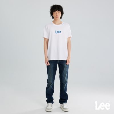 Lee 男款 743 中腰舒適直筒牛仔褲 深藍洗水 LB617084522