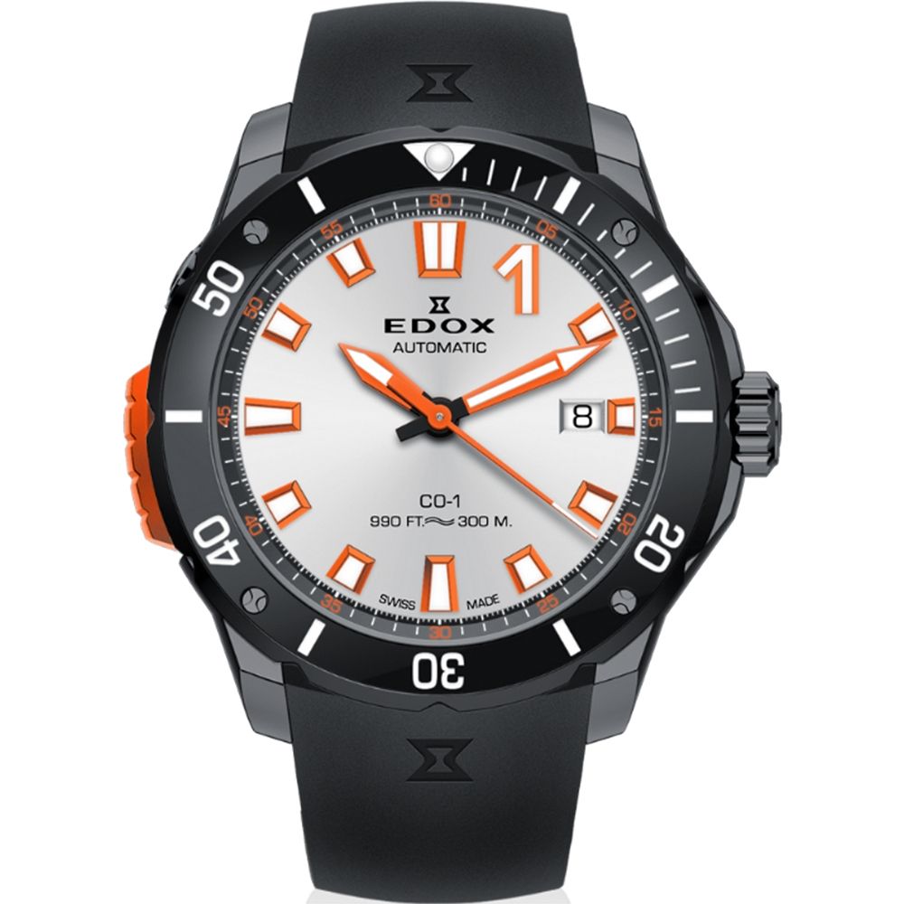 EDOX CO-1 Bezel Lock 深海鎖定300米潛水機械錶 周年慶獻禮 送禮推薦-42mm E80137.37GNO.AO