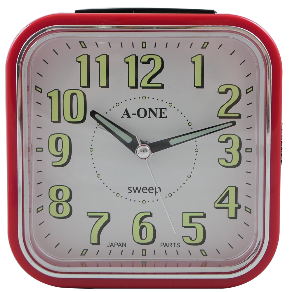 A ONE 方型大數字超靜音貪睡鬧鐘TG-0134 (4色) | 時鐘掛鐘| Yahoo購物中心