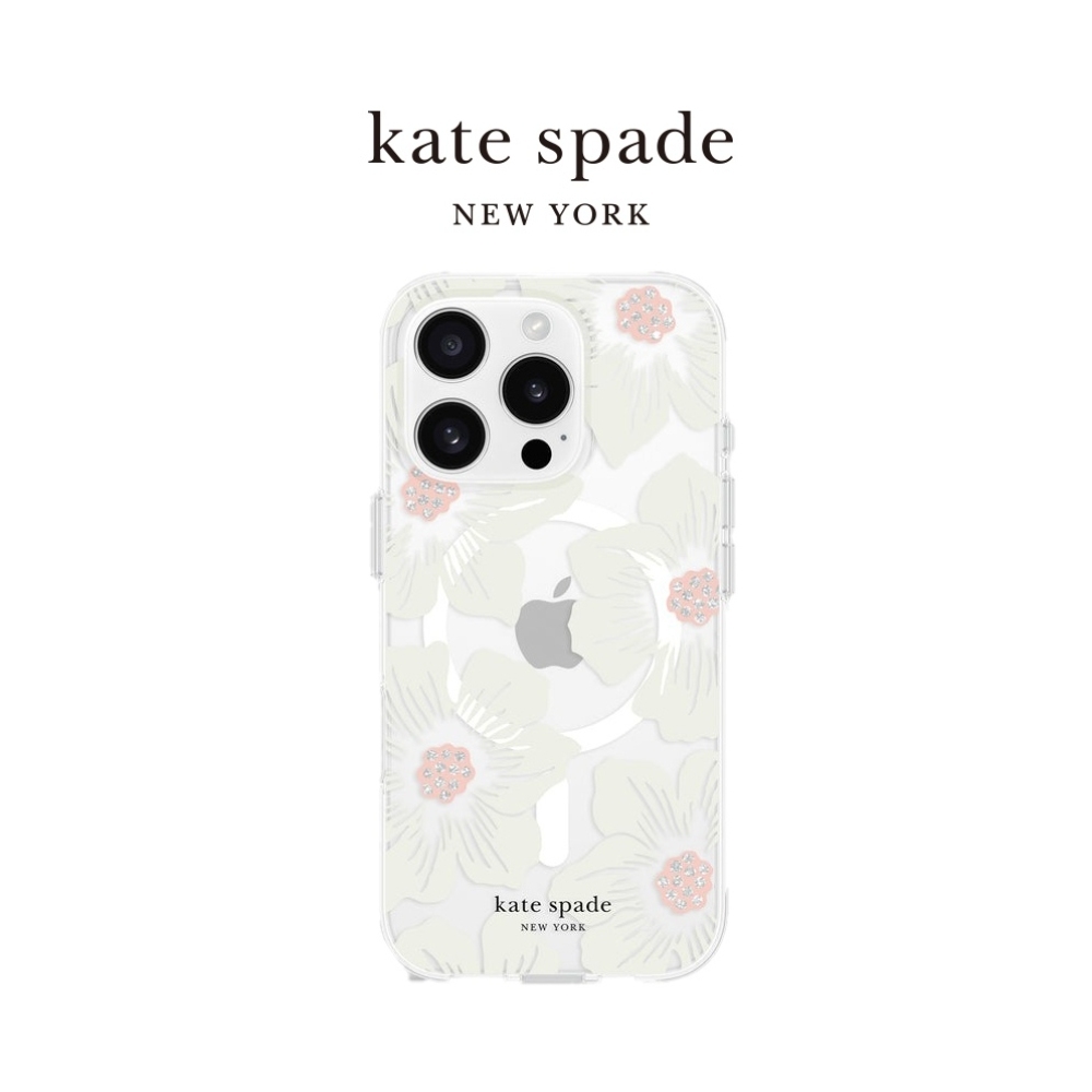 【kate spade】iPhone 16系列 MagSafe 精品手機殼 經典蜀葵