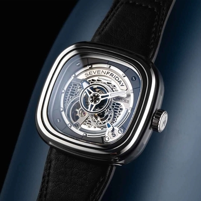 SEVENFRIDAY PS1 工業風透視自動上鍊機械錶 1111買買節 送禮推薦-47X47.6mm