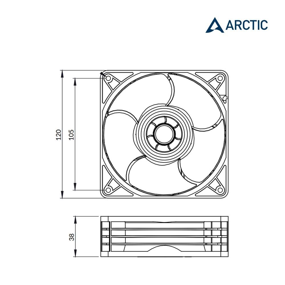 ARCTIC】S12038-4K 12公分伺服器用PWM高速風扇｜樂維科技官方公司貨