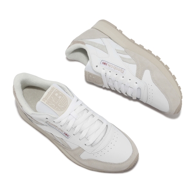 Reebok 休閒鞋 Classic Leather 男鞋 女鞋 米白 白 麂皮 皮革 復古 經典 100032772 | 休閒鞋 ...