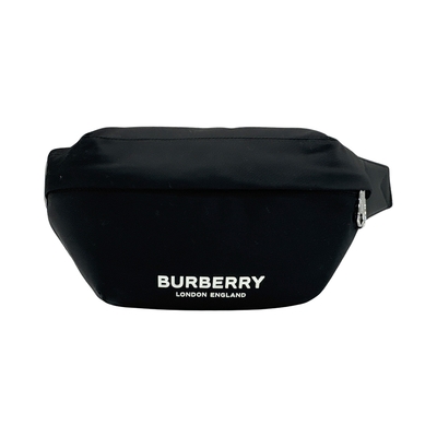 BURBERRY 巴寶莉 Sonny 印花尼龍斜背/腰包(8049095-黑)