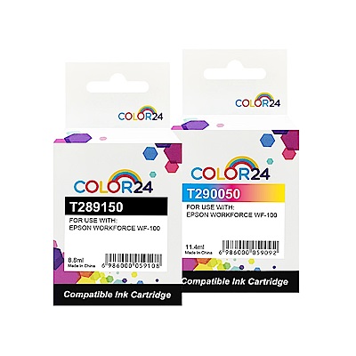 【Color24】 for Epson 1黑1彩 T289150 / T290050 (NO.289 / NO.290) 相容墨水匣 /適用 ...