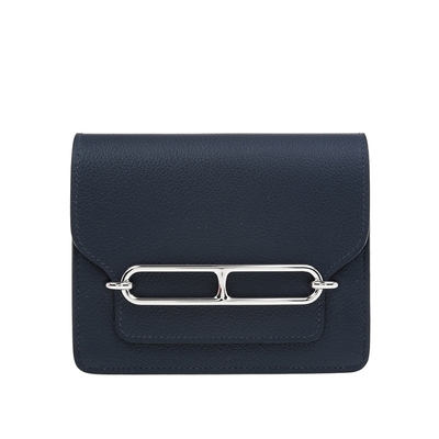 HERMES 愛馬仕經典Roulis Slim 豬鼻子錢包/腰包 (BLEUNUIT)