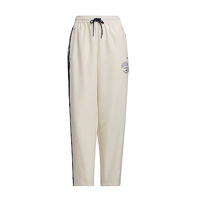 Adidas LT TP W IW6290 女 長褲 運動 休閒 寬鬆 直筒 調節式褲口 愛迪達 米 深藍