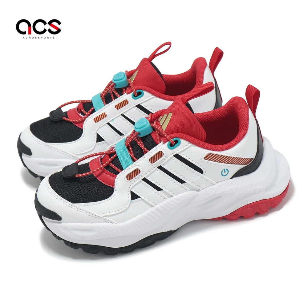 adidas 童鞋Maxxwavy K 中童休閒鞋白藍紅CNY 新年蛇年抽繩愛迪達JS3085