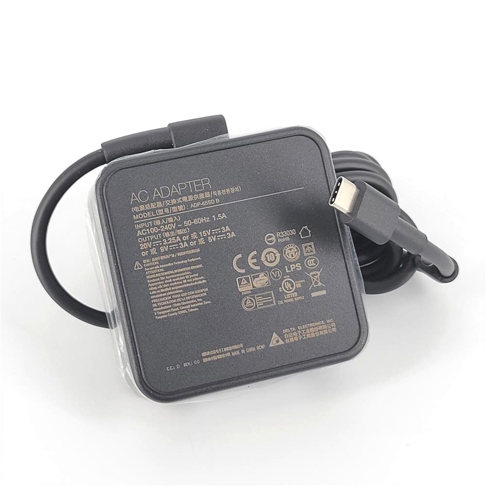 台達65W TYPE-C 原廠變壓器20V 3.25A 華碩宏碁聯想索尼三星惠普ASUS