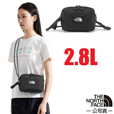 【The North Face】日用休閒隨身側背包2.8L.斜背包.單肩包.護照證件包袋_8DJR-KX7 宇宙黑