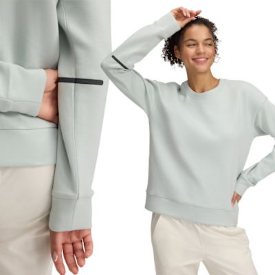 【UNDER ARMOUR】UA 女 Unstoppable Flc 長袖套頭衫_1387883-377