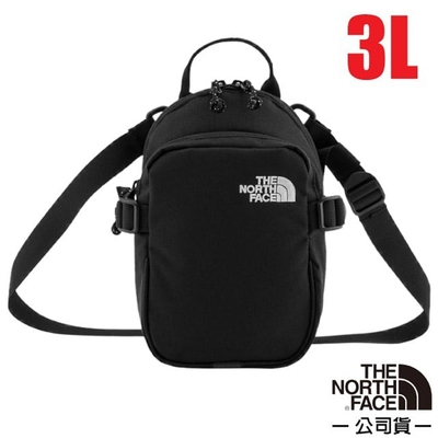 【The North Face】日用休閒隨身側背包3L.斜背包.單肩包_8C6F-KX7 宇宙黑