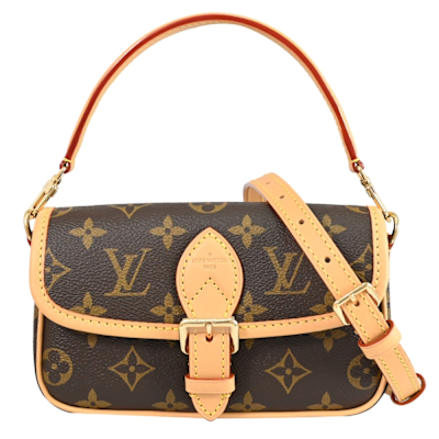 LOUIS VUITTON路易威登 LV M83298 Nano Diane 經典花紋迷你翻蓋式兩用包