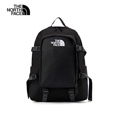 【The North Face 官方旗艦】 北面男女款黑色休閒後背包｜8DJJKX7 筆電包/登山包